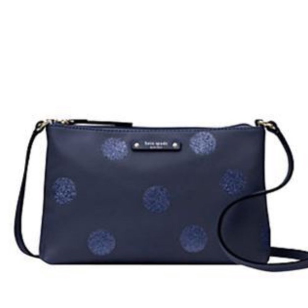 Kate Spade Haven Lane Ramey Glitter Navy Crossbody
